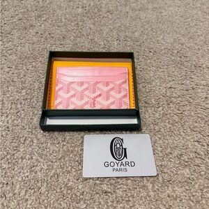 NWT Goyard Saint-Sulpice Card Wallet - Pink